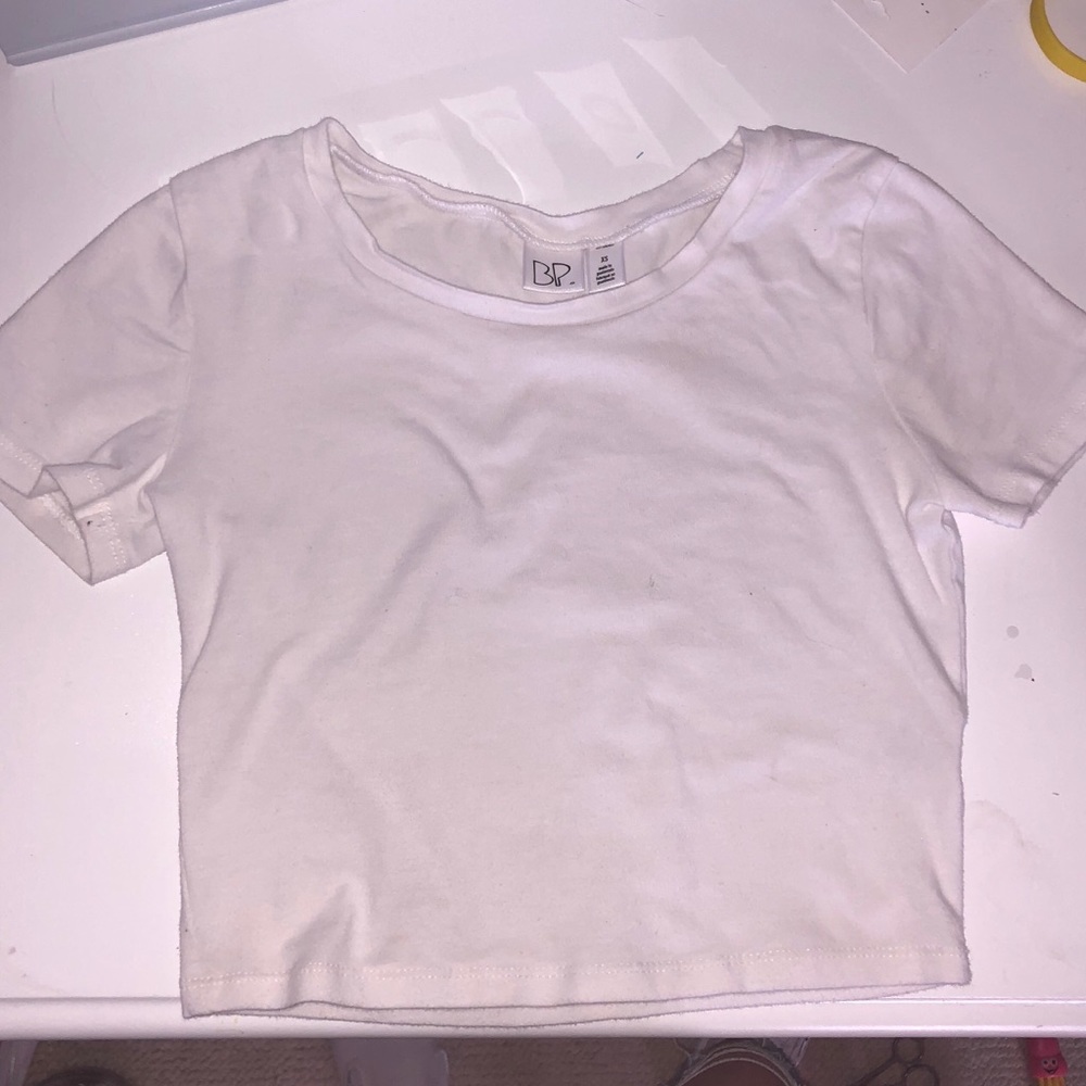 white crop top